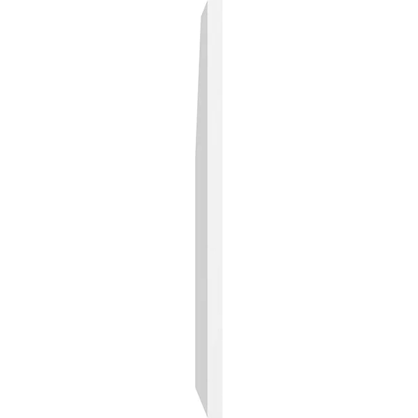Ekena Millwork GVPOR24X3201SN 24x22W x 32x22H Half Octagon Top Right Surface Mount PVC Gable Vent: Non-Functional, w/ 3-1/2x22W