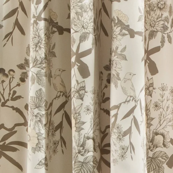 The Gray Barn Dogwood Floral Curtain Panel Pair - 95 Inches - Blue