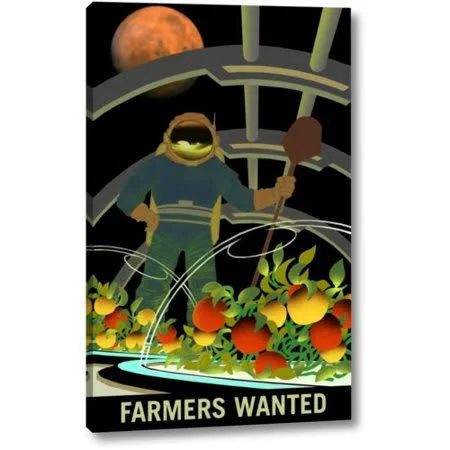 Zoomie Kids 'Farmers Wanted' by Nasa Giclee Art Print on Wrapped Canvas, Yellow
