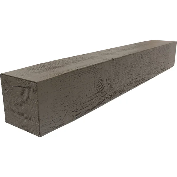 Ekena Millwork MANURS04X08X48BD 4x22H x 8x22D x 48x22W Rough Sawn Faux Wood Fireplace Mantel - Burnished Honey Dew