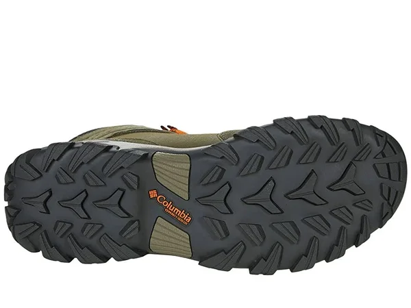 Columbia Men's Newton Ridge Plus II Suede Waterproof Hiking Boot, Nori/Light Orange, 11