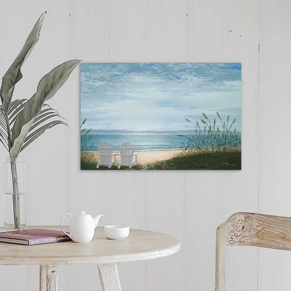 Beach Chairs - Canvas Wall Art, 24x16, Great Big Canvas