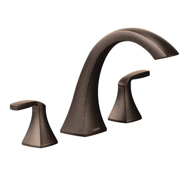 Moen 3-Hole Double Lever Handle Roman Tub Faucet, Oil Rubbed Bronze