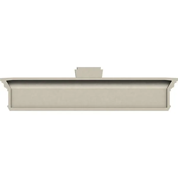Ekena Millwork CRH07X127KA 127x22 Bottom Width x 130 7/8x22 Top Width x 7 1/4x22H x 1x22P Traditional Crosshead w/ Deco Keystone