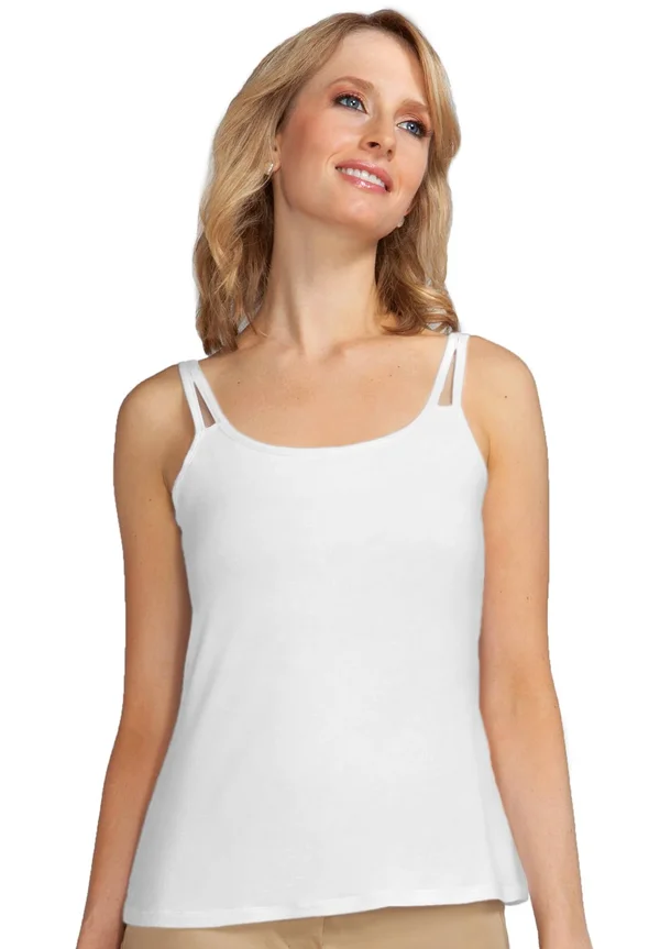 Women's Amoena Valetta Pocketed Camisole Top (White) - Size 24