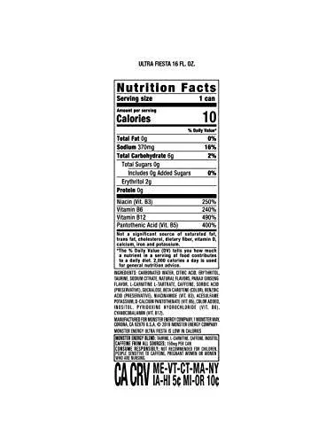 Monster Energy Ultra Fiesta (16oz/ 24pk) 384 fl oz - 384 oz