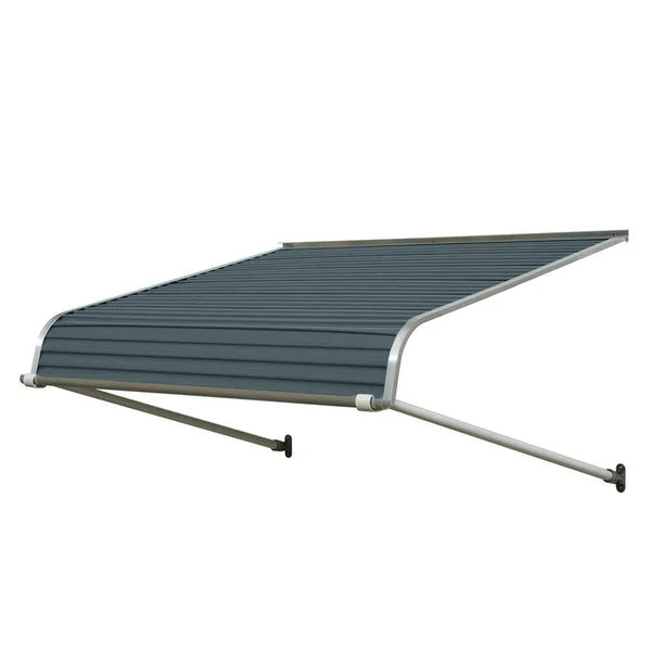 NuImage Awnings 1100 72-in Wide x 48-in Projection Slate Blue Solid Fixed Door Awning - K110807237