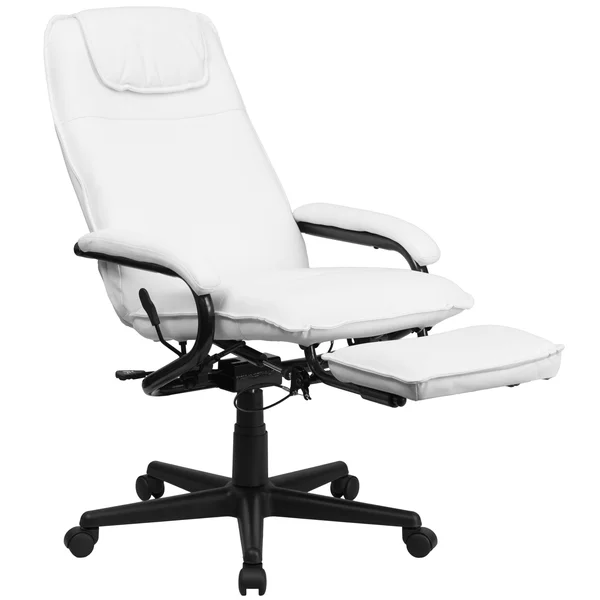 High Back Leather Executive Reclining Office Chair Black