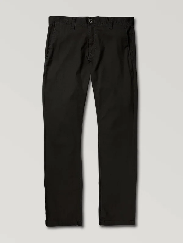 Mens Pants Frickin Modern Stretch Chino in Black - 36x32, Cotton/Elastane/Polyester, Volcom