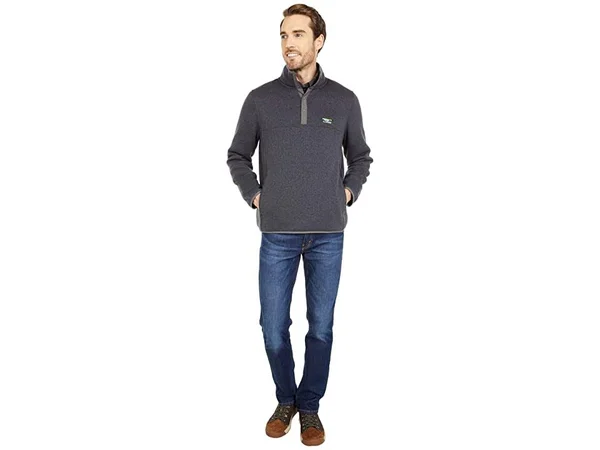 Men's L.L.Bean Sweater Fleece Pullover, Size Medium - Grey