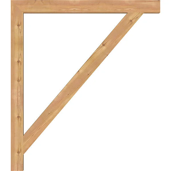 Ekena Millwork 3 1/2x22W x 42x22D x 48x22H Traditional Block Smooth BRACKET - Western Red Cedar