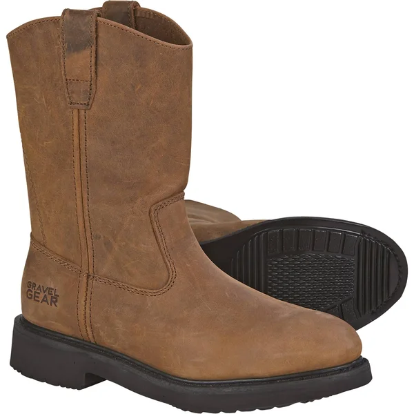 Gravel Gear Men's 10inch Wellington Boots - Brown - Size 11
