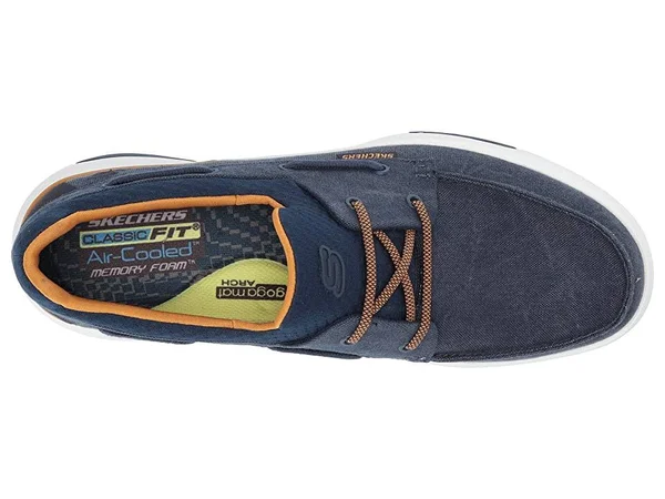 Skechers Men's Bellinger - Garmo Boat Shoes, Navy, 10.5