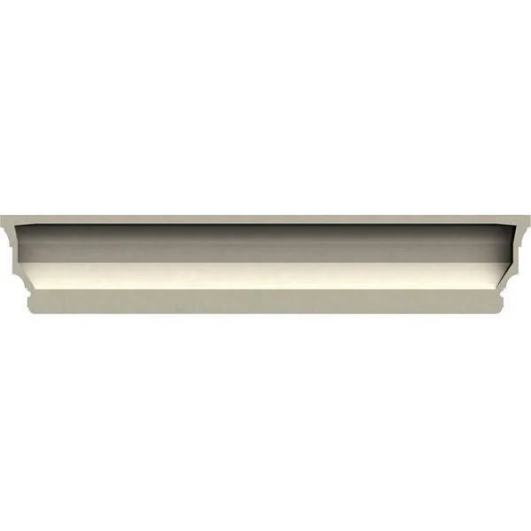 Ekena Millwork CRH07X124ST 124x22 Bottom Width x 127 3/4x22 Top Width x 7 1/8x22H x 5/8x22P Stockport Crosshead