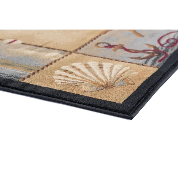 Alise Rugs Natural Lodge Novelty Lodge Area Rug - 3&11 x 5&3 - Beige