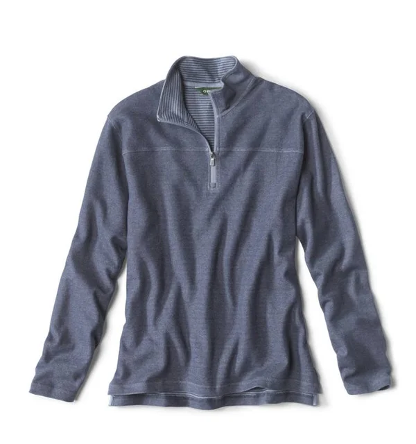 Men's Longport Lightweight Quarter-Zip Sweatshirt, Navy, Size XL, Orvis