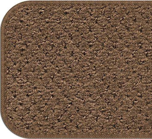 House - Home and More Set of 15 Skid-Resistant Carpet Stair Treads - Toffee Brown - 10 in. x 23.5 in.