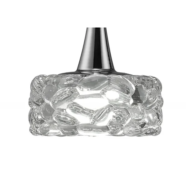 Mantra O2 Pendant 3 Light E27 Line Large, Polished Chrome Hanging Pendant Lights M3931