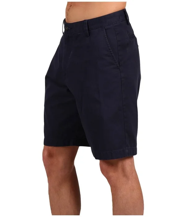 Nautica Men's Twill Flat Front Short True Navy, 34