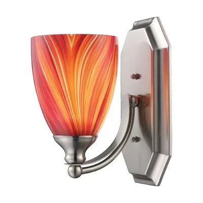 Tiggs 1-Light Armed Sconce Latitude Run Shade Color: Multi, Bulb Type: Halogen