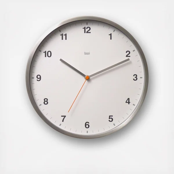 Bai Aluminum Wall Clock - White