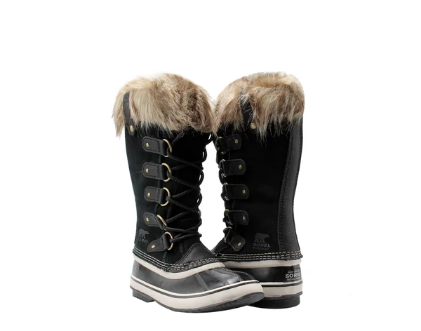 Sorel Women's Joan of Arctic Fur Boots - Black/Stone, 7.5