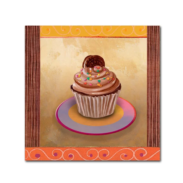 Trademark Fine Art Fiona Stokes-Gilbert-ALI 'Chocolate Delight' Canvas Art - Size: Small, White