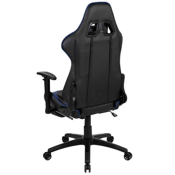 Emma and Oliver BlackArc Z300 Gaming Chair Racing Office Ergonomic Computer Chair with Fully Reclining Back and Slide-Out Footre