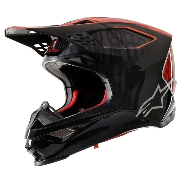 Alpinestars Supertech M10 Alloy Helmet - Black/Orange/Red - XL