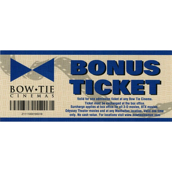 Bow Tie Cinemas - 2 Tickets ($21 Value)