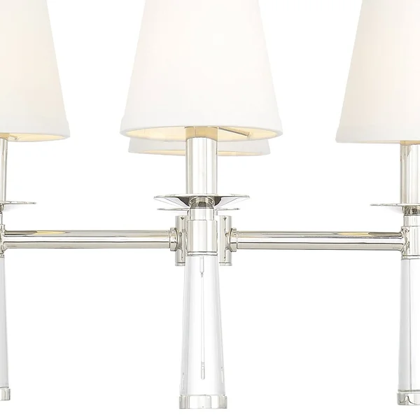 Crystorama 8864-PN Baxter 4 Light Chandelier, Polished Nickel