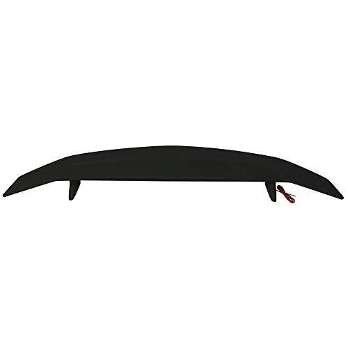 Trunk Spoiler Wing with 3rd Brake LED Light Compatible with Universal Car, Ikon Style Matte Black ABS Car Exterior Trunk Rear Wi