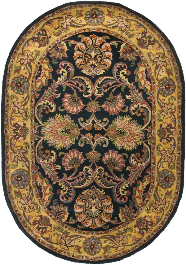 Safavieh Golden Jaipur Gj275a 8& Round Navy - Gold Rug