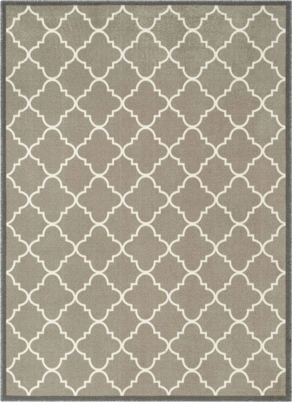 Well Woven Kings Court Brooklyn Trellis Modern Grey Area Rug, Size: 2&7 inch x 12& Runner, Gray