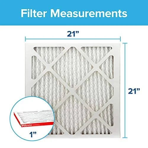 Filtrete 21x21x1 MPR 1000 - Micro Allergen Defense AC Furnace Air Filter, 6-Pack