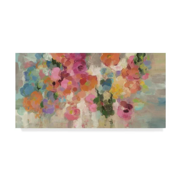 Trademark Fine Art 'Colorful Garden I Crop' Canvas Art by Silvia Vassileva, White