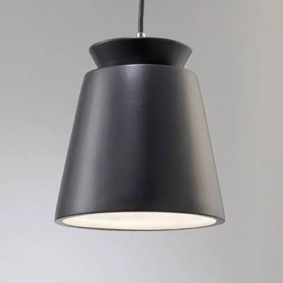 Koehler 1 - Light Single Cone Pendant George Oliver Finish: Polished Chrome, Shade Color: Midnight Sky/Matte White