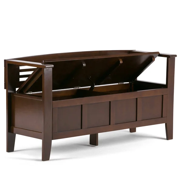 Wyndenhall Chandler Solid Wood 48 inch Wide Rustic Entryway Storage Bench - 48&& x 17&& x 25.2 - 48&& x 17&& x 25.2 - Farmhouse
