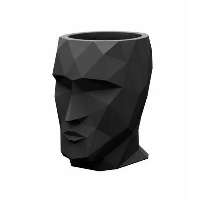Adan Resin Statue Planter Vondom Black 16.5x22 H x 11.75x22 W x 16.25x22 D