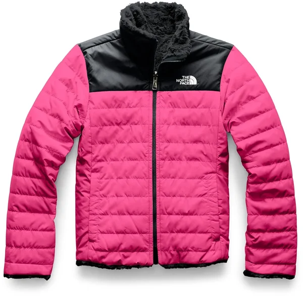 The North Face Girls& Reversible Mossbud Swirl Jacket: Mr. Pink