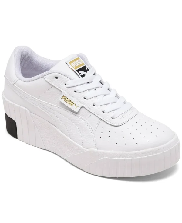 Puma Cali Wedge Women's Sneakers - White/Black, 5.5