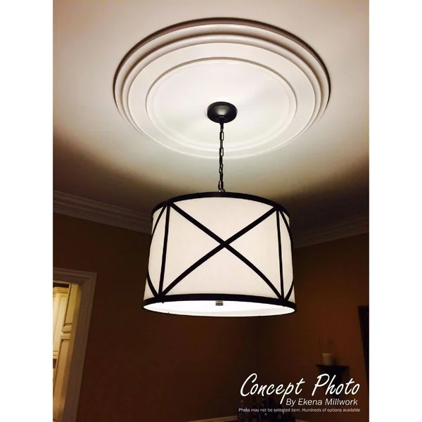 26 5/8x22OD x 4 1/2x22ID x 1 3/8x22P Loera Ceiling Medallion (Fits Canopies Up to 6 1/4x22) - Hand-Painted Mississippi Mud Crackl