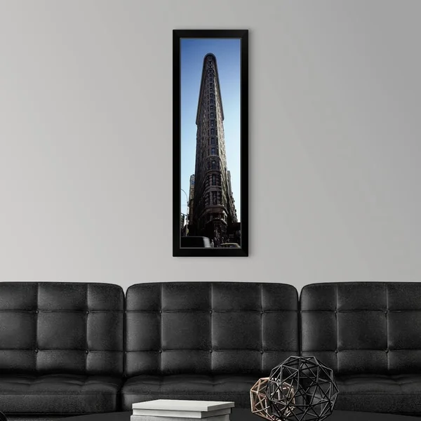 Low Angle View of An Office Building - Flatiron Building, Manhattan, New York City, New York State, Black Framed Wall Art, 12x