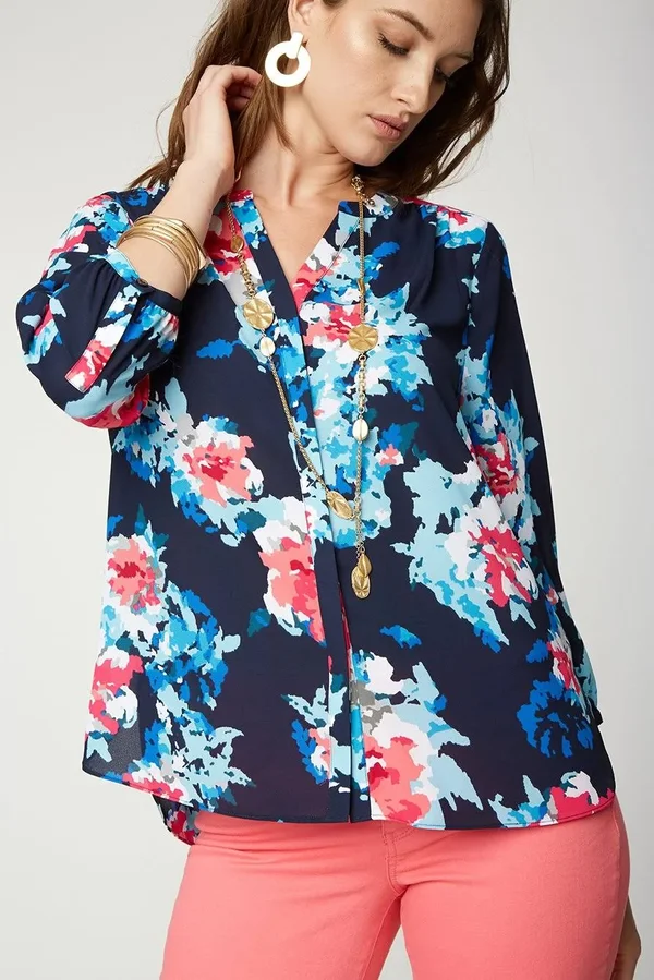 Nydj Women's Pintuck-Back Blouse - Blue - Size Xxs