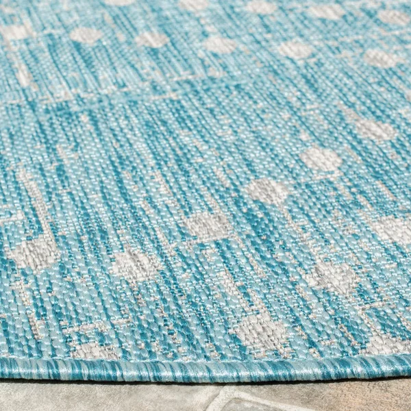 Safavieh Courtyard Perihan Indoor/ Outdoor Rug - 6&7x22 x 6&7x22 Square - Aqua/Grey