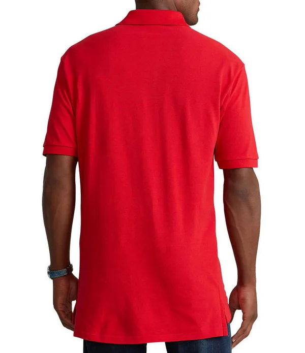 Polo Ralph Lauren Big Tall Classic-Fit Short-Sleeve Cotton Mesh Polo Shirt - Mens, 2XT, Delta Blue