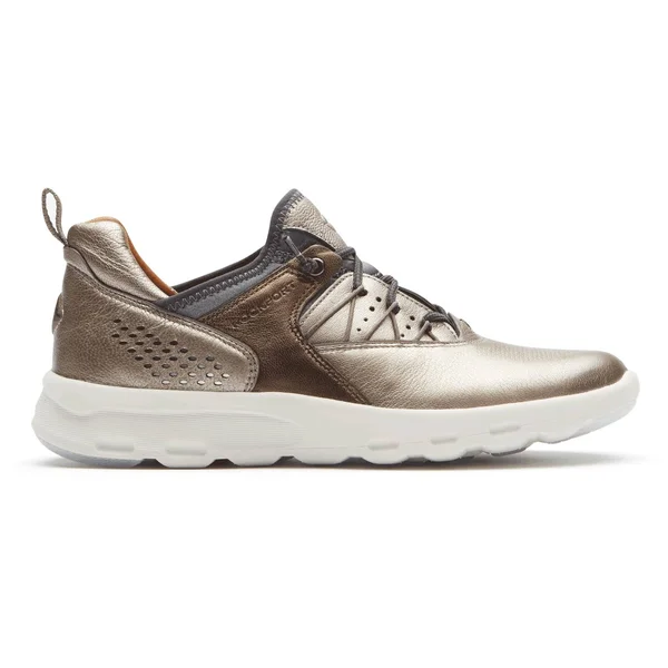 Rockport Women's Let&s Walk Bungee Sneaker - Metallic