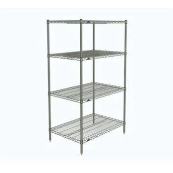 Metro Crash Super Erecta Industrial Wire Shelving Starter Unit - Chrome - Silver - 4/63 - 18x30 N326C