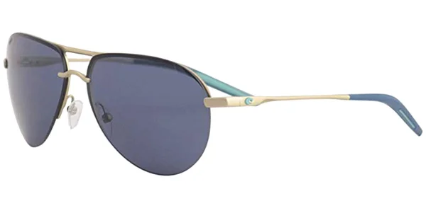 Costa Del Mar Sunglasses Helo Matte Champagne Blue - Turquoise Green Mirror 580P