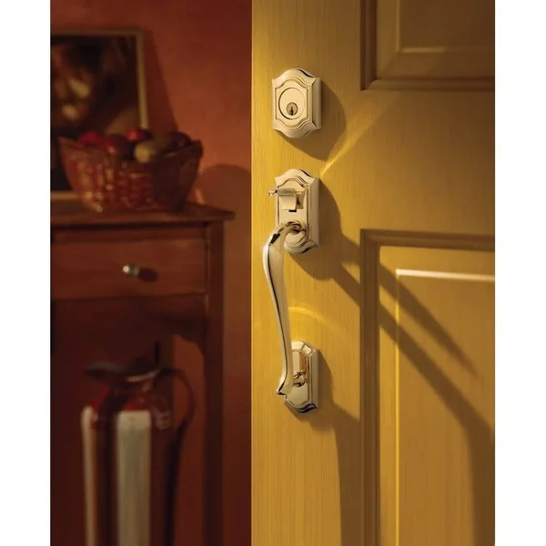 Baldwin 85327050FD Bethpage Full Dummy Handleset - Antique Brass